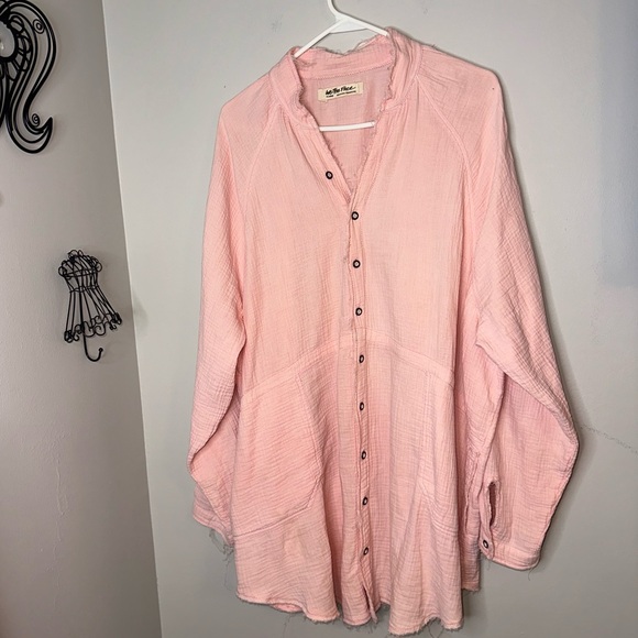 We the Free Summer Daydream Pink Tunic With Pockets Size X-LARGE - Picture 2 of 10